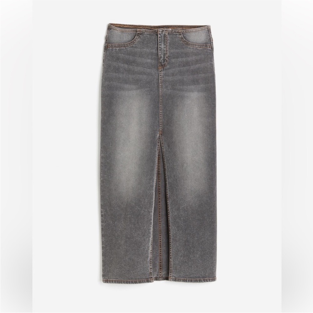 H&M Slit-hem denim skirt